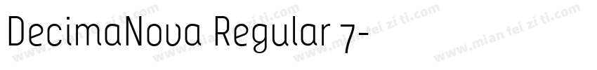 DecimaNova Regular 7字体转换